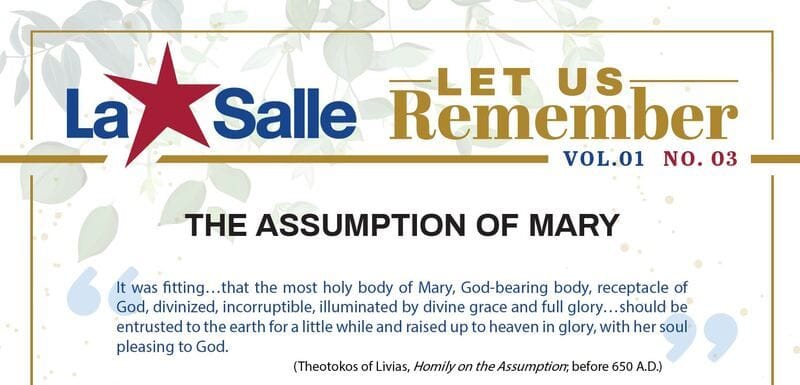 Resource: Let us Remember Reflection - The Assumption of Mary Resource: Let us Remember Reflection - The Assumption of Mary